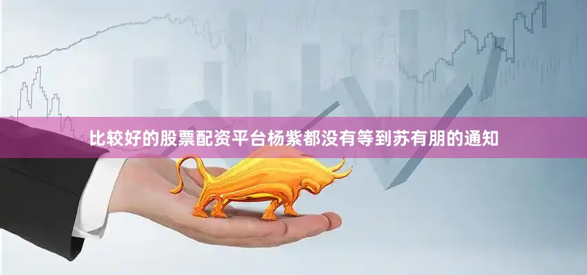 比较好的股票配资平台杨紫都没有等到苏有朋的通知